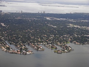 Aerial view of Tampa, FL..note the complete lack of elevation of any kind...